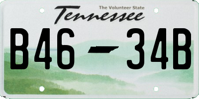 TN license plate B4634B