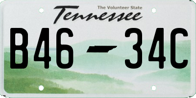 TN license plate B4634C