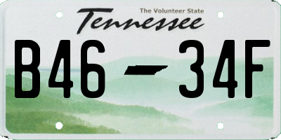 TN license plate B4634F