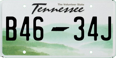 TN license plate B4634J