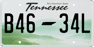 TN license plate B4634L