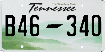 TN license plate B4634O