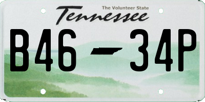TN license plate B4634P
