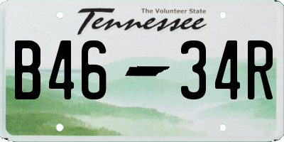 TN license plate B4634R
