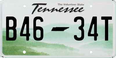 TN license plate B4634T