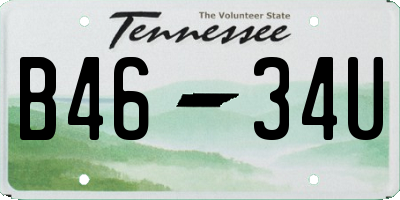 TN license plate B4634U