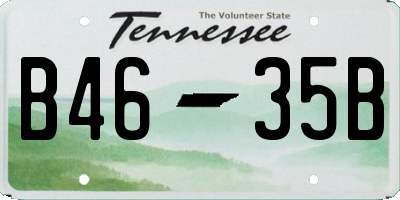TN license plate B4635B