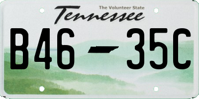 TN license plate B4635C