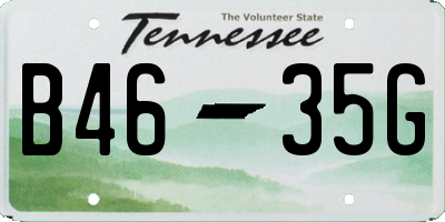 TN license plate B4635G