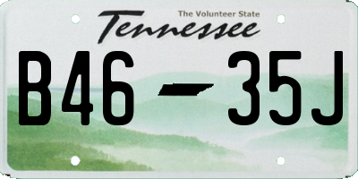 TN license plate B4635J