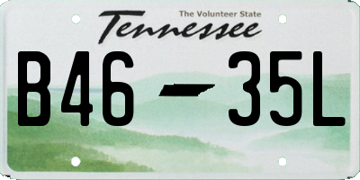 TN license plate B4635L