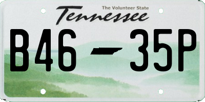 TN license plate B4635P