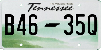 TN license plate B4635Q