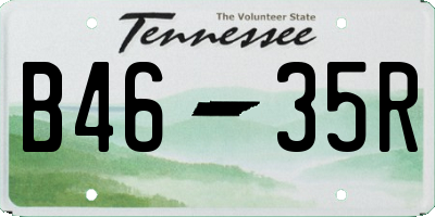 TN license plate B4635R