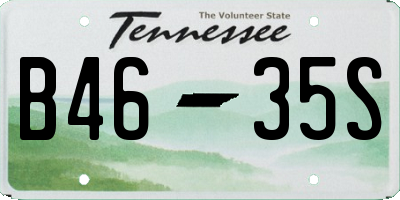 TN license plate B4635S