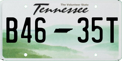 TN license plate B4635T