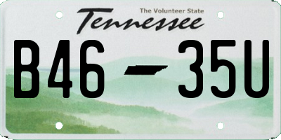 TN license plate B4635U