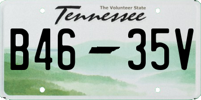 TN license plate B4635V
