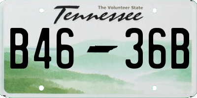 TN license plate B4636B