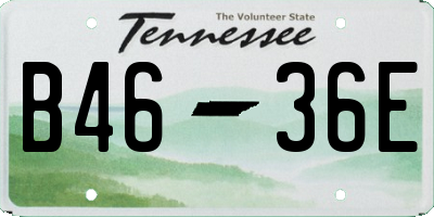 TN license plate B4636E