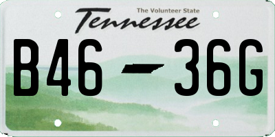 TN license plate B4636G