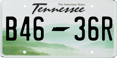 TN license plate B4636R