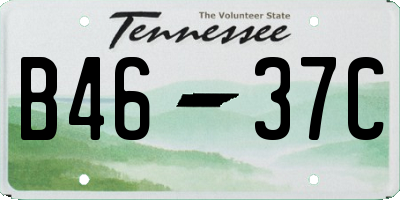 TN license plate B4637C