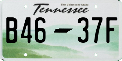 TN license plate B4637F