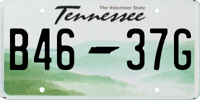 TN license plate B4637G