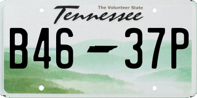 TN license plate B4637P
