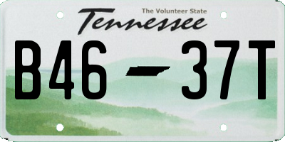 TN license plate B4637T