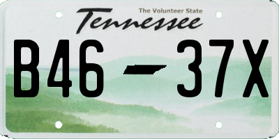 TN license plate B4637X