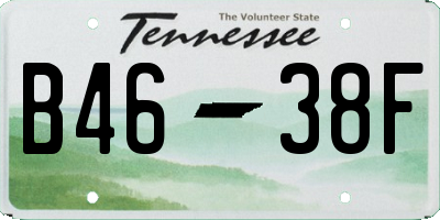TN license plate B4638F