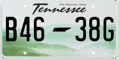 TN license plate B4638G