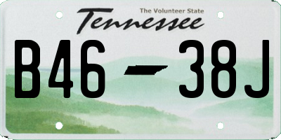 TN license plate B4638J