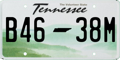 TN license plate B4638M