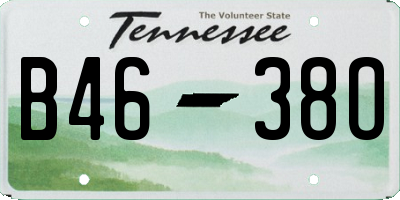 TN license plate B4638O