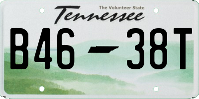 TN license plate B4638T