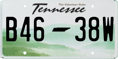 TN license plate B4638W