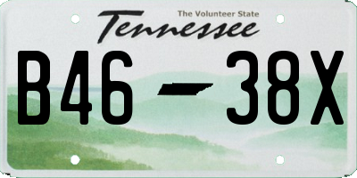 TN license plate B4638X