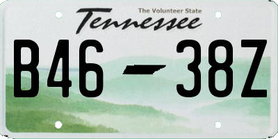 TN license plate B4638Z