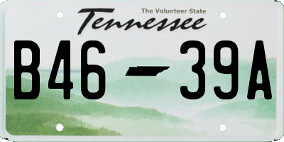 TN license plate B4639A