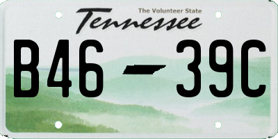 TN license plate B4639C