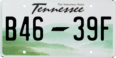 TN license plate B4639F