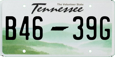 TN license plate B4639G