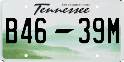 TN license plate B4639M