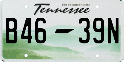 TN license plate B4639N