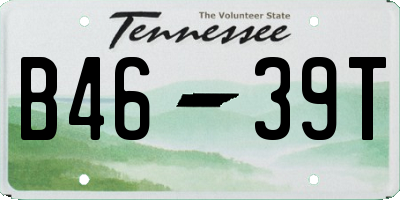 TN license plate B4639T
