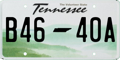 TN license plate B4640A