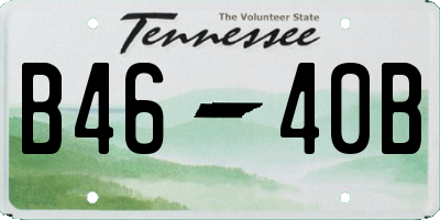 TN license plate B4640B
